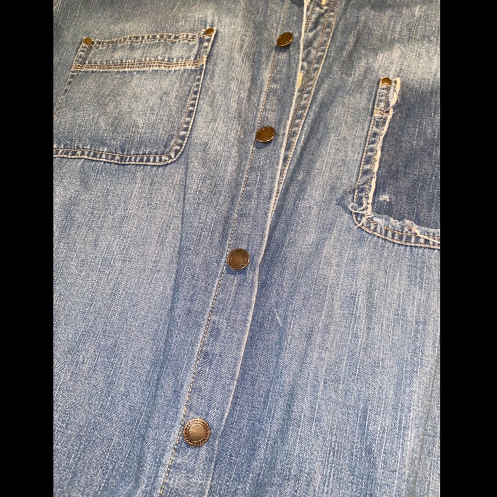 Urban Outfitters Vintage Distressed Denim Shirt - Picture 3 of 5